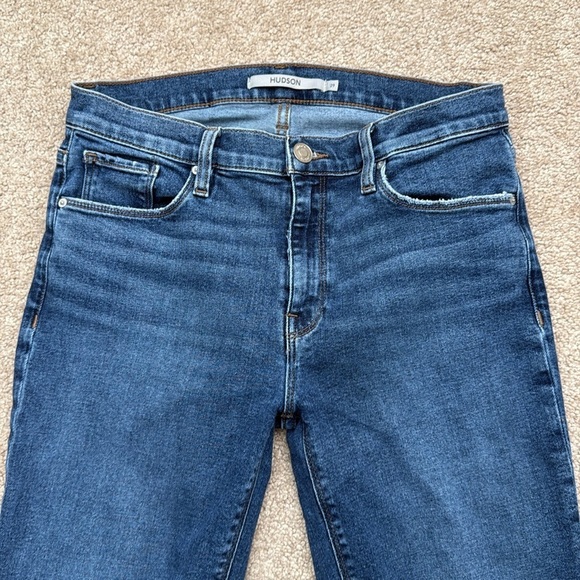 Hudson Nico Barefoot Bootcut in Olympic Raw Hem Stretch Jeans Size 29 - Picture 3 of 10